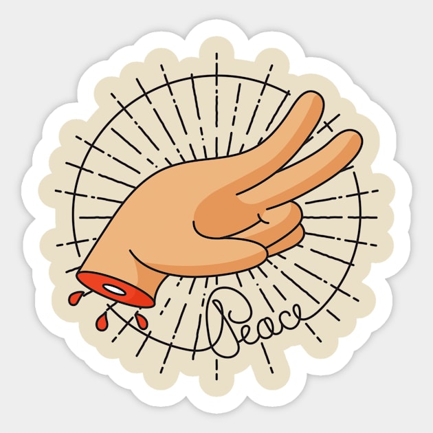 The stump of peace Sticker by Sviali